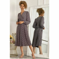 Jolie Moi Green Libby Long Sleeve Jersey Dress -Jolie Moi Shop unnamed file 1012