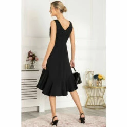 Jolie Moi Black Palmer Dip Hem Shift Dress -Jolie Moi Shop unnamed file 1031