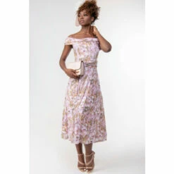 Jolie Moi Pink Bardot Neck Mesh Midi Dress 5 Jolie Moi Pink Bardot Neck Mesh Midi Dress -Jolie Moi Shop unnamed file 105