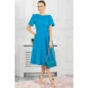Jolie Moi Blue Debora Button Neck Dress -Jolie Moi Shop unnamed file 1059