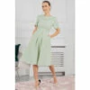 Jolie Moi Valery Green Button Collar Dress -Jolie Moi Shop unnamed file 1066