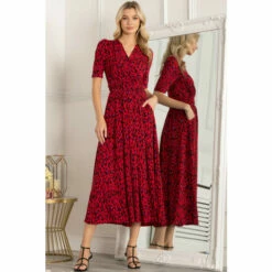 Jolie Moi Red Akayla Printed Jersey Maxi Dress -Jolie Moi Shop unnamed file 1076