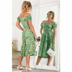 Jolie Moi Green Leslie Bow Front Midi Dress -Jolie Moi Shop unnamed file 1170