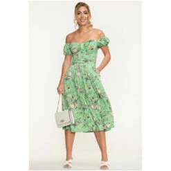 Jolie Moi Green Leslie Bow Front Midi Dress -Jolie Moi Shop unnamed file 1171