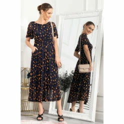 Jolie Moi Animal Print Mesh Maxi Dress