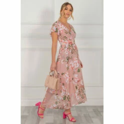 Jolie Moi Eleanor Pink Wrap Mesh Maxi Dress -Jolie Moi Shop unnamed file 123