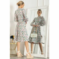 Jolie Moi Pink Vesper Long Sleeve Midi Dress -Jolie Moi Shop unnamed file 1234