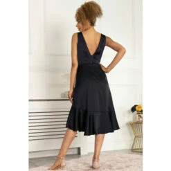 Jolie Moi Blue Annabeth V-Neck Flare Dress -Jolie Moi Shop unnamed file 1238