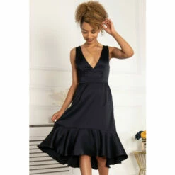 Jolie Moi Blue Annabeth V-Neck Flare Dress -Jolie Moi Shop unnamed file 1239