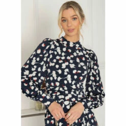 Jolie Moi Blue Kathryn Long Sleeve Midi Dress -Jolie Moi Shop unnamed file 1250