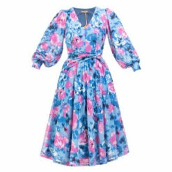 Jolie Moi Blue Gabriel Twist Waist Midi Dress -Jolie Moi Shop unnamed file 1275