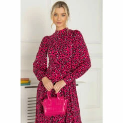 Jolie Moi Pink Vesper Long Sleeve Midi Dress -Jolie Moi Shop unnamed file 1280