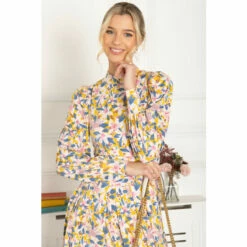 Jolie Moi Yellow Vesper Long Sleeve Midi Dress -Jolie Moi Shop unnamed file 1291