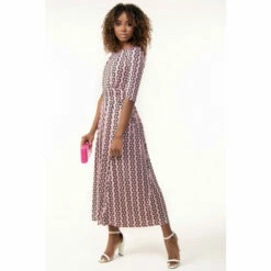 Jolie Moi Pink Pauline 3/4 Sleeve Maxi Dress -Jolie Moi Shop unnamed file 130