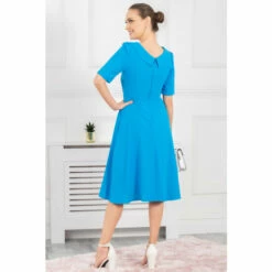 Jolie Moi Gemma Blue Belted Midi Dress -Jolie Moi Shop unnamed file 1311