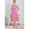 Jolie Moi Gemma Pink Belted Midi Dress