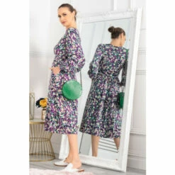 Jolie Moi Libby Purple Long Sleeve Dress -Jolie Moi Shop unnamed file 1343