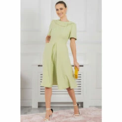 Jolie Moi Debora Green Button Neck Dress 4 Jolie Moi Debora Green Button Neck Dress -Jolie Moi Shop unnamed file 1368