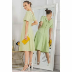 Jolie Moi Debora Green Button Neck Dress 5 Jolie Moi Debora Green Button Neck Dress -Jolie Moi Shop unnamed file 1369