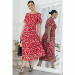 Jolie Moi Red Giana Mesh Maxi Dress -Jolie Moi Shop unnamed file 137