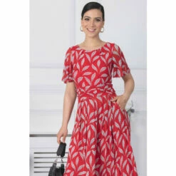 Jolie Moi Red Giana Mesh Maxi Dress -Jolie Moi Shop unnamed file 139