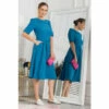 Jolie Moi Blue Darlene Twist Waist Midi Dress -Jolie Moi Shop unnamed file 1396