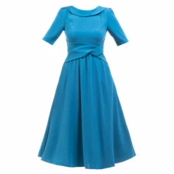 Jolie Moi Blue Darlene Twist Waist Midi Dress -Jolie Moi Shop unnamed file 1401