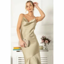 Jolie Moi Gold Alaysha Cowl Neck Satin Dress -Jolie Moi Shop unnamed file 1421