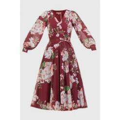 Jolie Moi Red Gabriel Twist Waist Midi Dress -Jolie Moi Shop unnamed file 1440