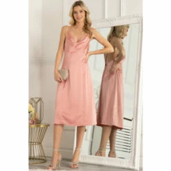 Jolie Moi Pink Reene Cowl Neck Midi Dress -Jolie Moi Shop unnamed file 1452