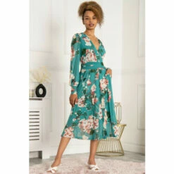 Jolie Moi Green Jasmine Long Sleeve Mesh Dress -Jolie Moi Shop unnamed file 1464