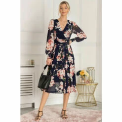 Jolie Moi Blue Jasmine Long Sleeve Mesh Dress -Jolie Moi Shop unnamed file 1469