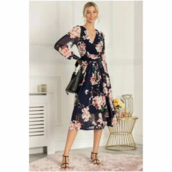 Jolie Moi Blue Jasmine Long Sleeve Mesh Dress -Jolie Moi Shop unnamed file 1472