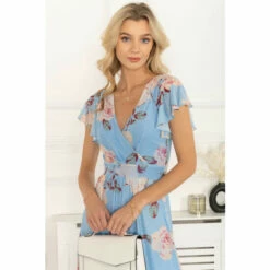 Jolie Moi Blue Eleanor Wrap Mesh Maxi Dress -Jolie Moi Shop unnamed file 1477