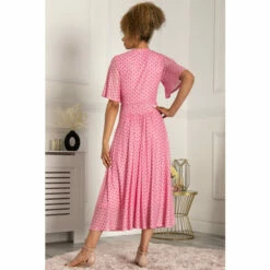 Jolie Moi Pink Danika Keyhole Neck Mesh Dress -Jolie Moi Shop unnamed file 1506