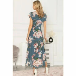 Jolie Moi Blue Allura Mesh Maxi Dress -Jolie Moi Shop unnamed file 1531