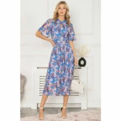 Jolie Moi Blue Danika Keyhole Neck Mesh Dress -Jolie Moi Shop unnamed file 1562