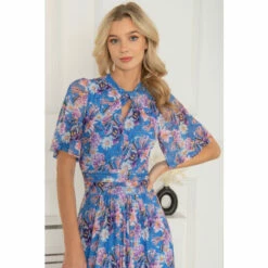 Jolie Moi Blue Danika Keyhole Neck Mesh Dress -Jolie Moi Shop unnamed file 1563