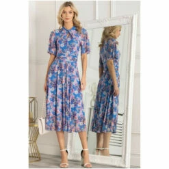 Jolie Moi Blue Danika Keyhole Neck Mesh Dress -Jolie Moi Shop unnamed file 1564