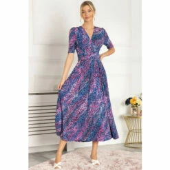 Jolie Moi Blue Josie Animal Print Maxi Dress -Jolie Moi Shop unnamed file 1592