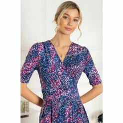 Jolie Moi Blue Josie Animal Print Maxi Dress -Jolie Moi Shop unnamed file 1593