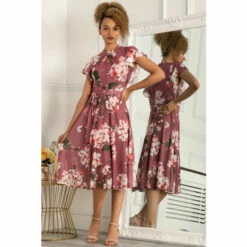 Jolie Moi Purple Luella Key Hole Mesh Dress -Jolie Moi Shop unnamed file 1598