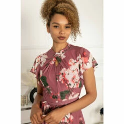 Jolie Moi Purple Luella Key Hole Mesh Dress -Jolie Moi Shop unnamed file 1599