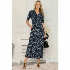 Jolie Moi Blue Genesis Wrap Front Maxi Dress -Jolie Moi Shop unnamed file 1604