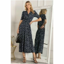 Jolie Moi Blue Genesis Wrap Front Maxi Dress -Jolie Moi Shop unnamed file 1606