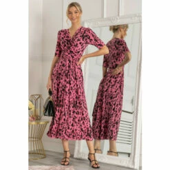 Jolie Moi Pink Josie Animal Print Maxi Dress -Jolie Moi Shop unnamed file 1610