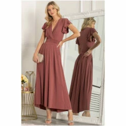 Jolie Moi Red Airene Cap Sleeve Maxi Dress -Jolie Moi Shop unnamed file 1643