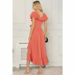 Jolie Moi Red Alleigh Frill Maxi Dress -Jolie Moi Shop unnamed file 1651