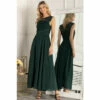 Jolie Moi Green Cap Sleeve Lace Bodice Maxi Dress -Jolie Moi Shop unnamed file 1698