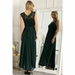 Jolie Moi Green Cap Sleeve Lace Bodice Maxi Dress -Jolie Moi Shop unnamed file 1699
